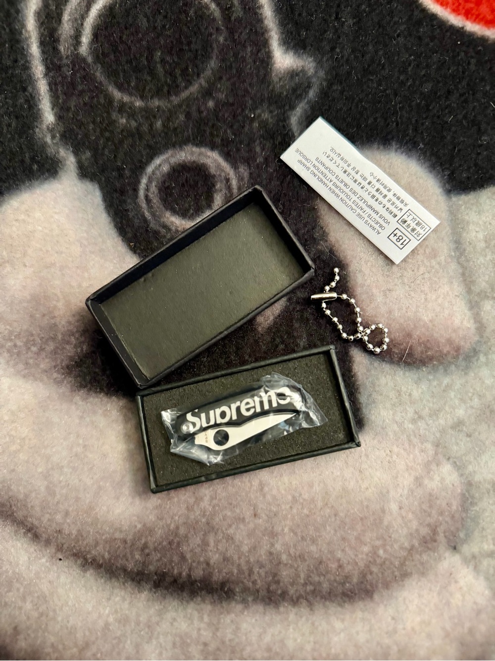 Supreme Spiderco Bug  Keychain Black